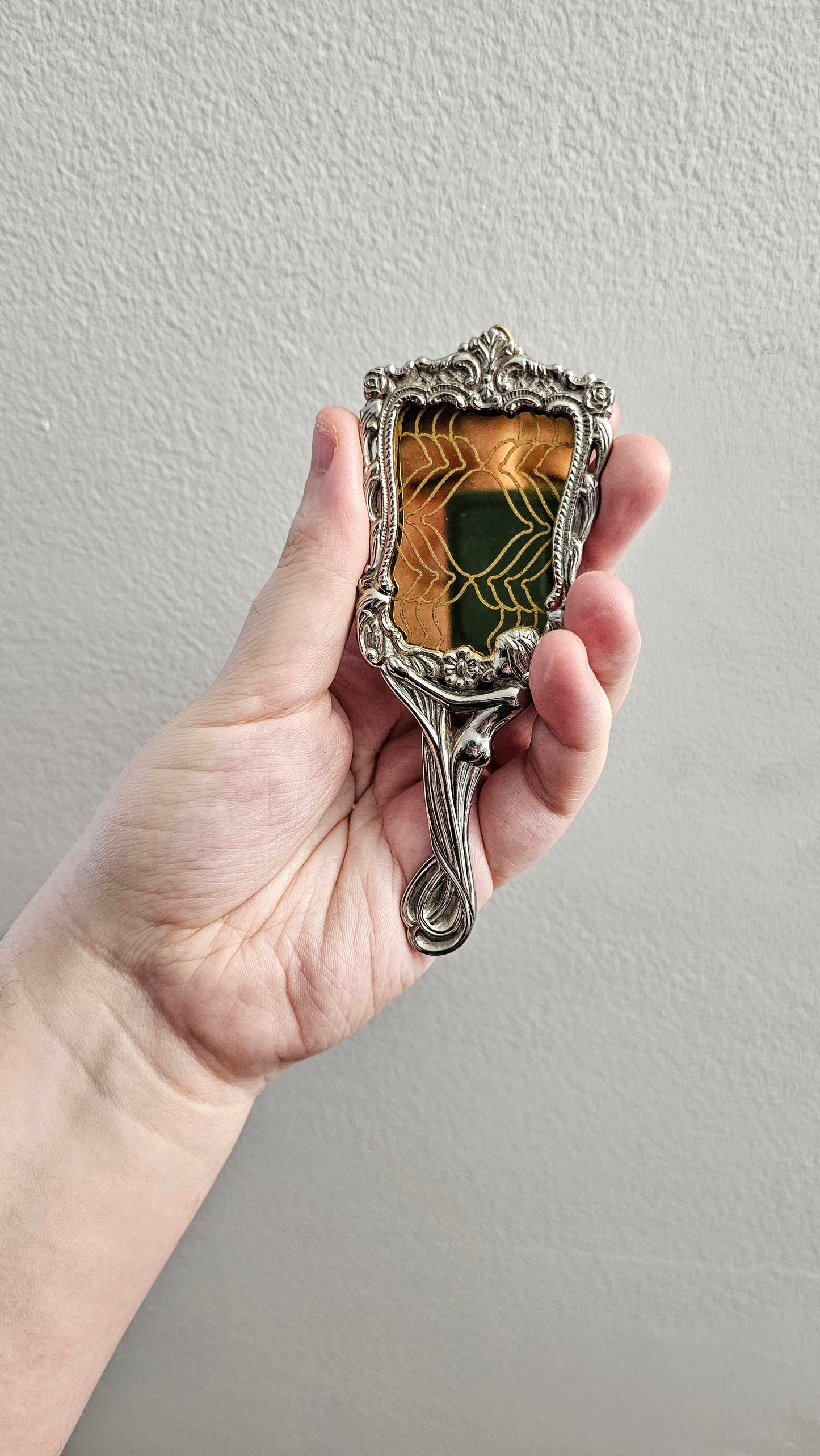 Mini Miroir décoratif gravé