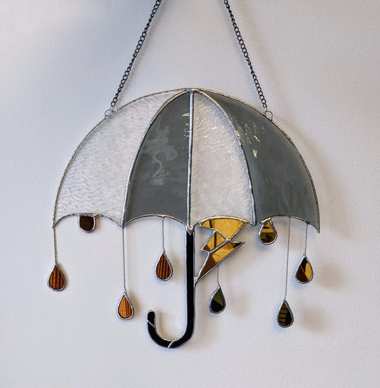 Parapluie géant avec goutte de pluie miroir - Tue Lamour